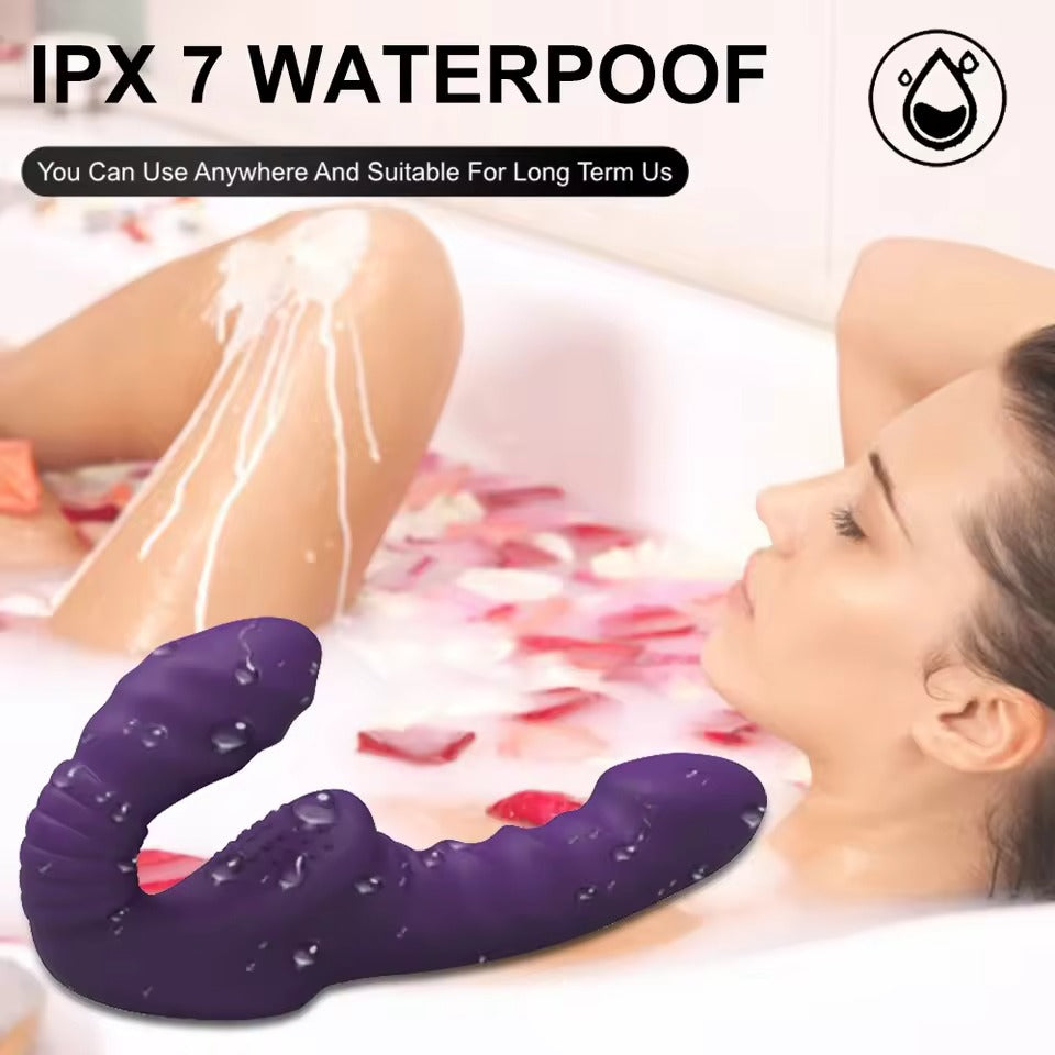 10 Speeds Strapless Strap-on Dildo Female Double Vibrator Adult Sex Toys for Couples Lesbian G-spot Anal Prostate Massage