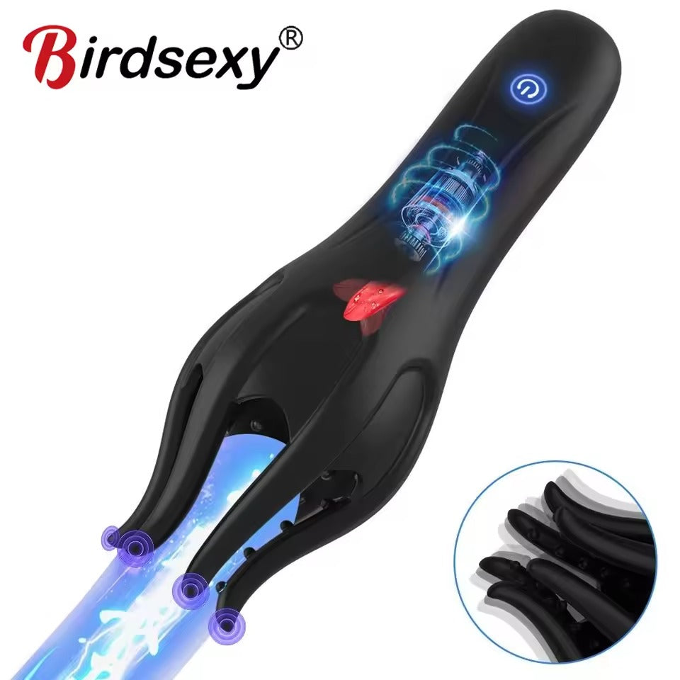 10-Modes Male Vibrator Glans Pleasure || Penis Massage Masturbator || Intense Pleasure Sex Toy for Men || Gay Bondage Solo LGBT Bedroom Bed