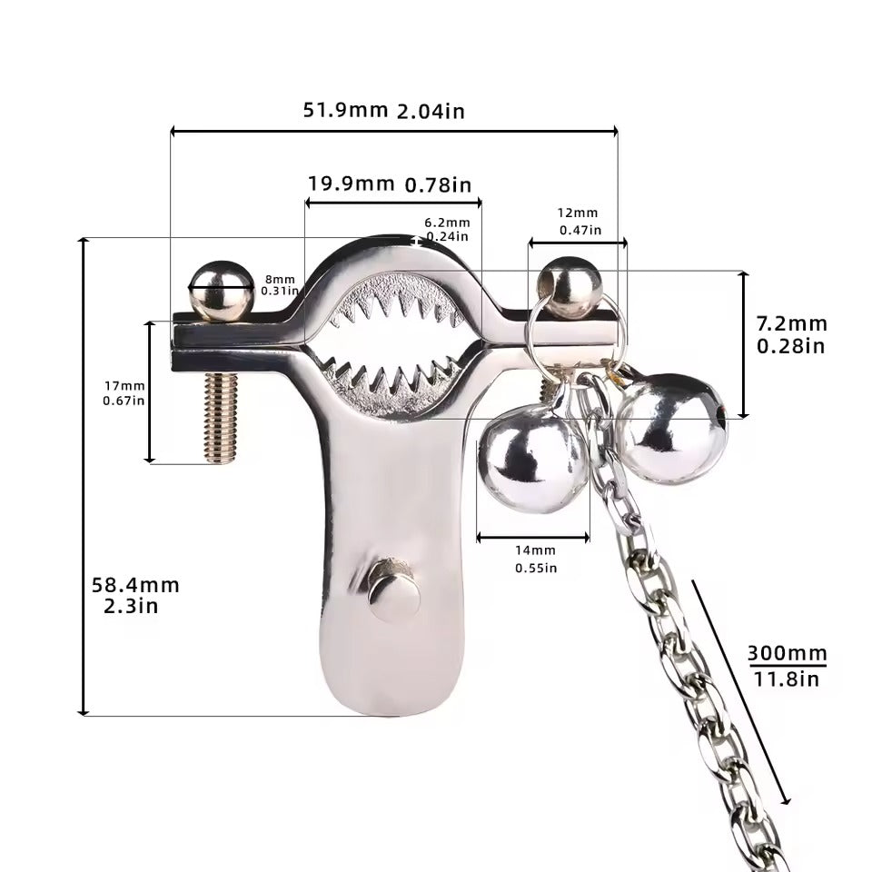 QKKQ Stainless Steel Teeth Nipple Clamps Breast Restraints Nipples Stimulation Female Masturbation Sex Toys BDSM Erotic Game 18+