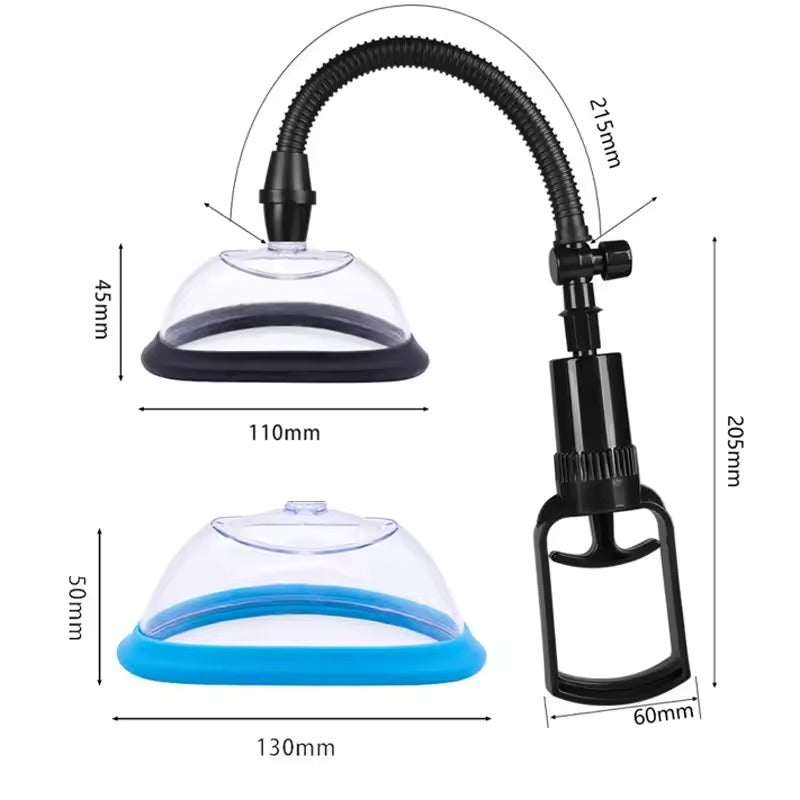Vacuum Pussy Pump Clit Suction || Women's Enhancement with 2 Cups || Labia Tit Breast Boob Clitoris || Solo & Couple || Discreet Packaging
