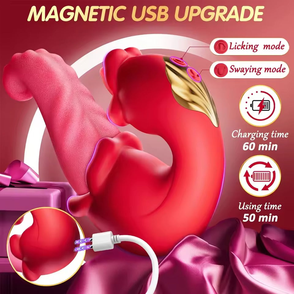 BESTCO 18+ Female Breast Lip and Clitoris Vibrator 3 in 1 Adult Sex Tool Erotic Sex Toy for Women Shop