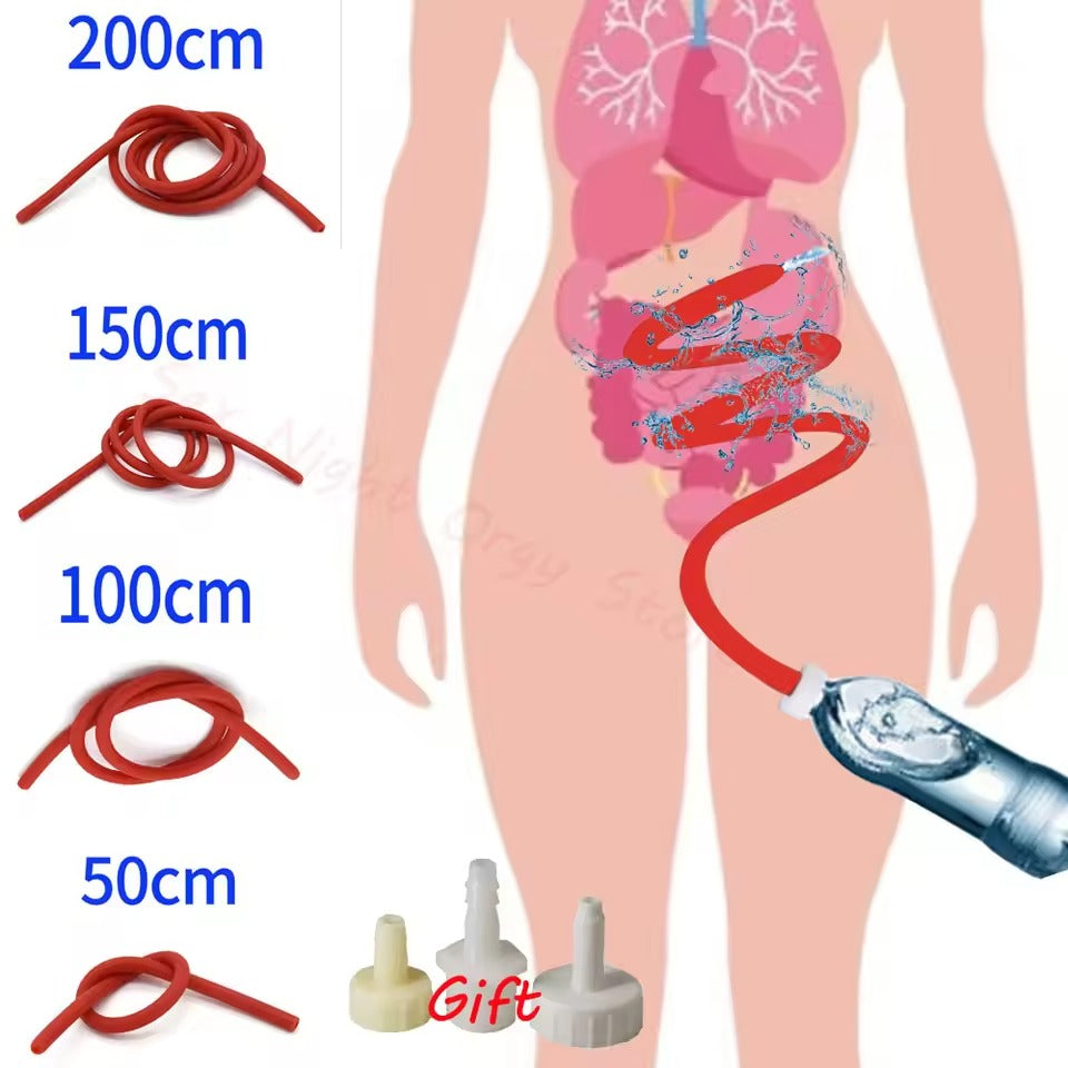 Silicone Anal Douche Hose for BDSM, Gay Kink & Plus Size Lingerie Fun