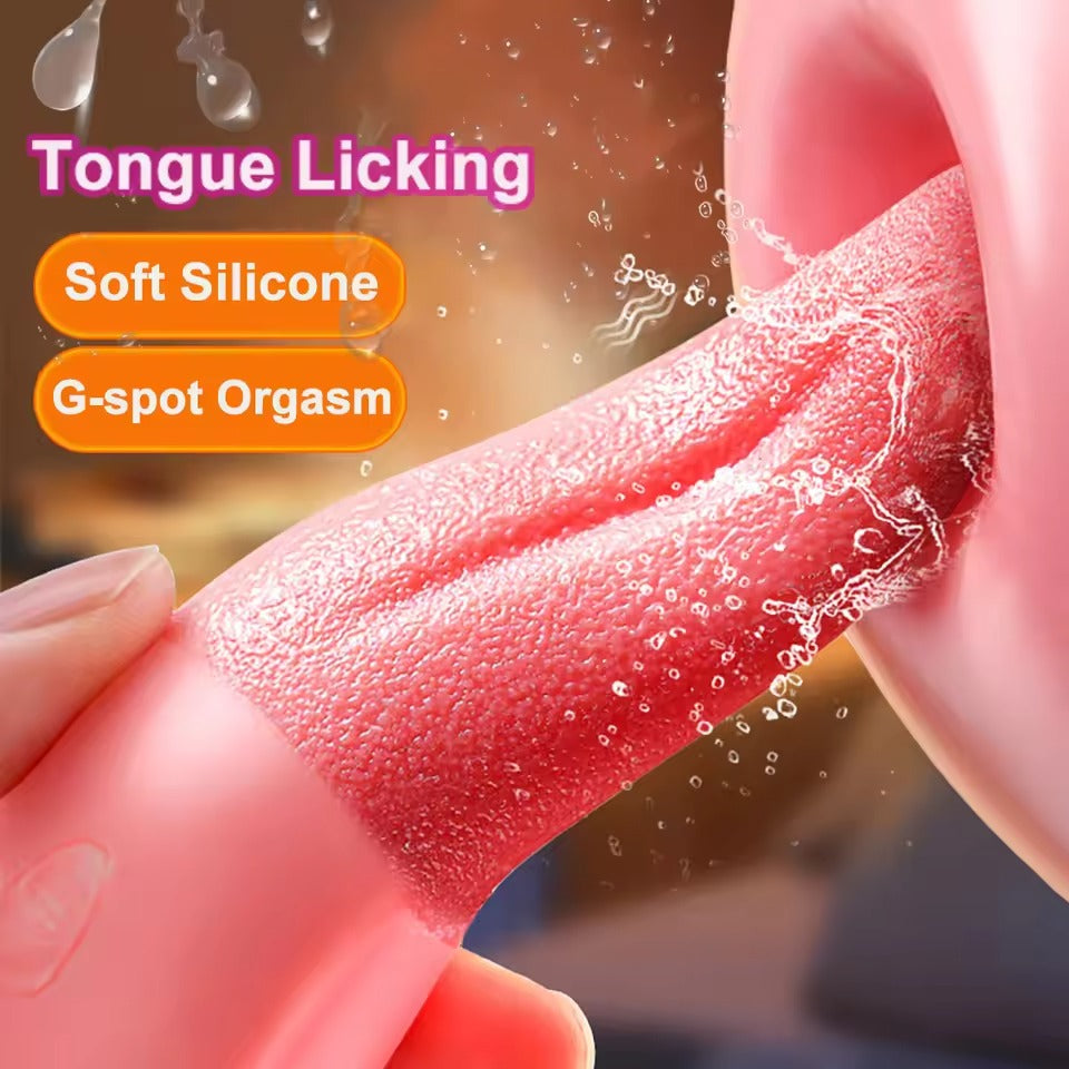 Tongue Licking Vibrator for BDSM, Sex Kink & Plus Size Lingerie Fun