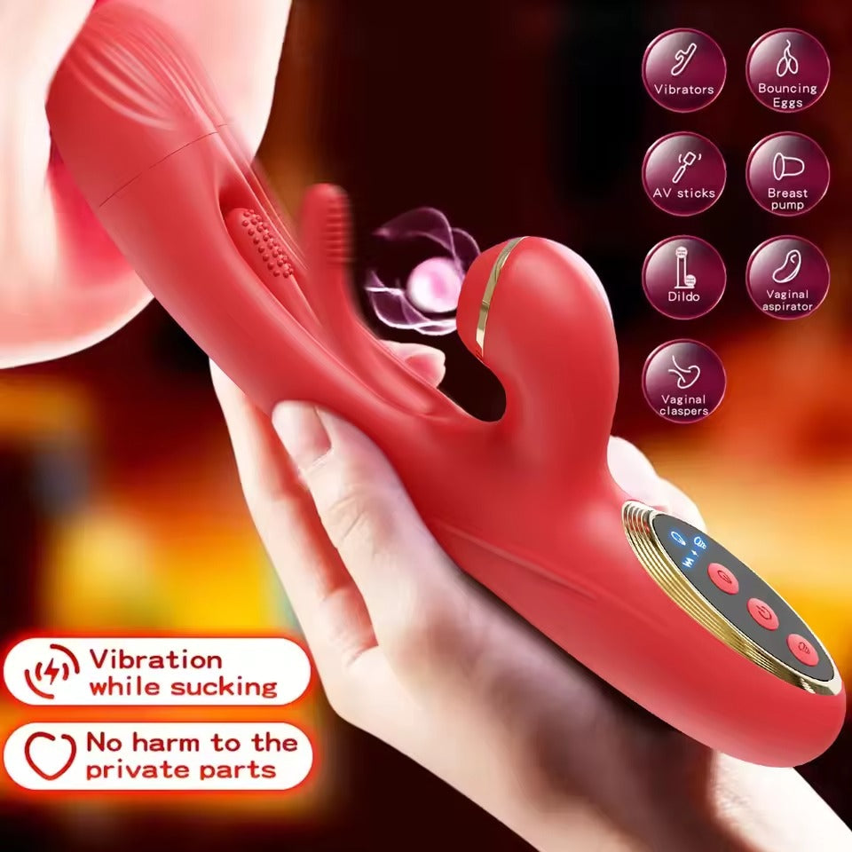 Triple Stim Vibrator for BDSM, Sex Kink & Plus Size Lingerie Lovers