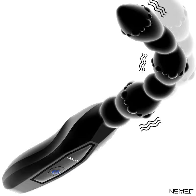 10 Speed Flexible Anal Beads Vibrator for Men Prostate Masturbator Massage Couples Sex Toys Butt Plug Stimulator USB Charge
