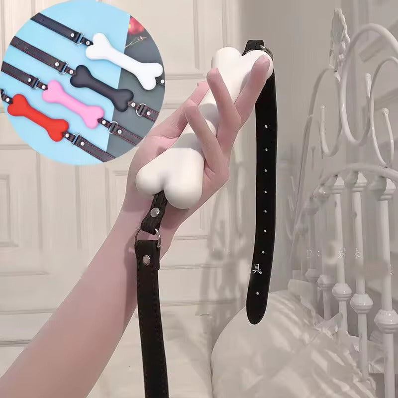 Bone Gag Mouthpiece for BDSM, Fetish Kink & Plus Size Lingerie Fun