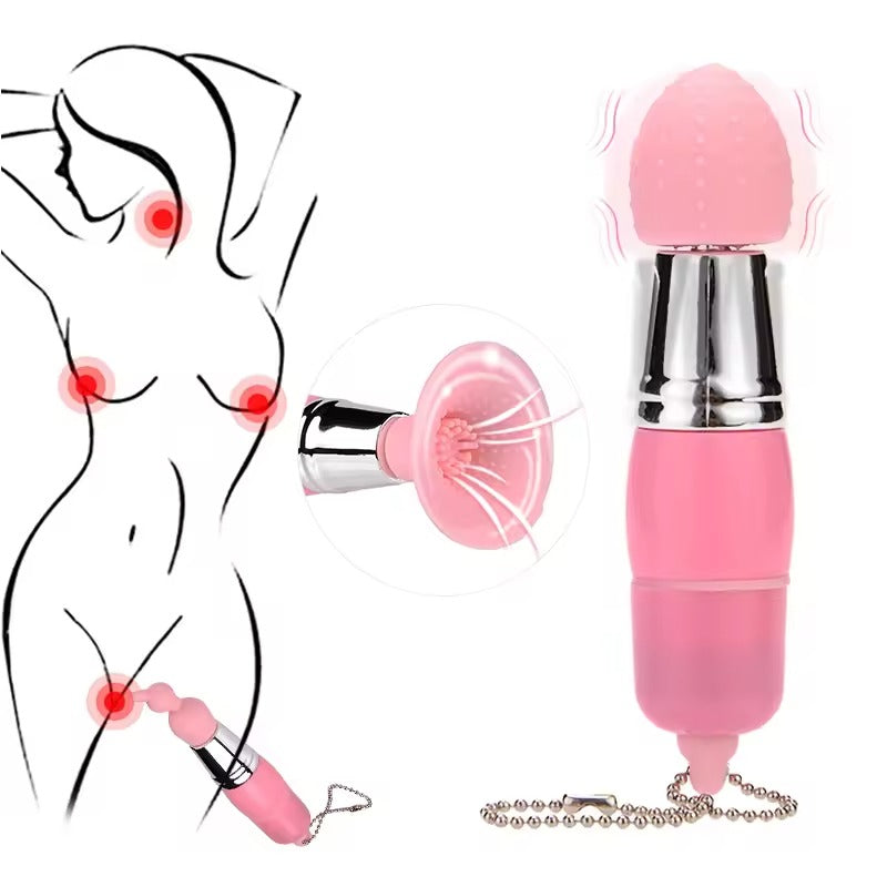 Vibrator with Sucker for Clitoral Stimulation