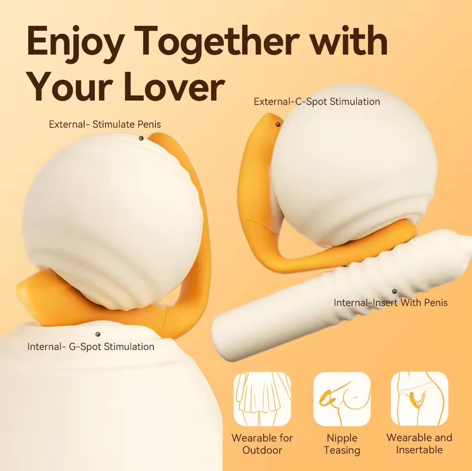 Retractable Double Vibrator