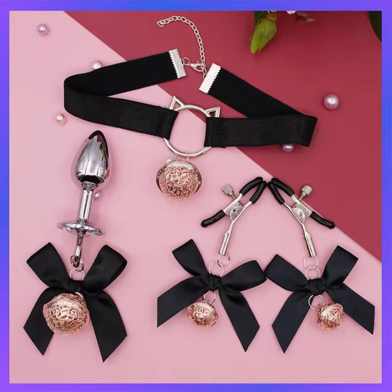 Festive Anal Plug & Nipple Clamps for BDSM, Kink & Plus Size Lingerie