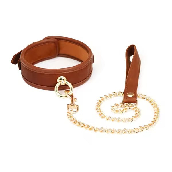 Handcrafted BDSM Bondage Set || Adjustable Neck Choker to Wrist Cuffs || Durable Bedroom Straps Restraint || Kinky Roleplay LGBT Sex Couples