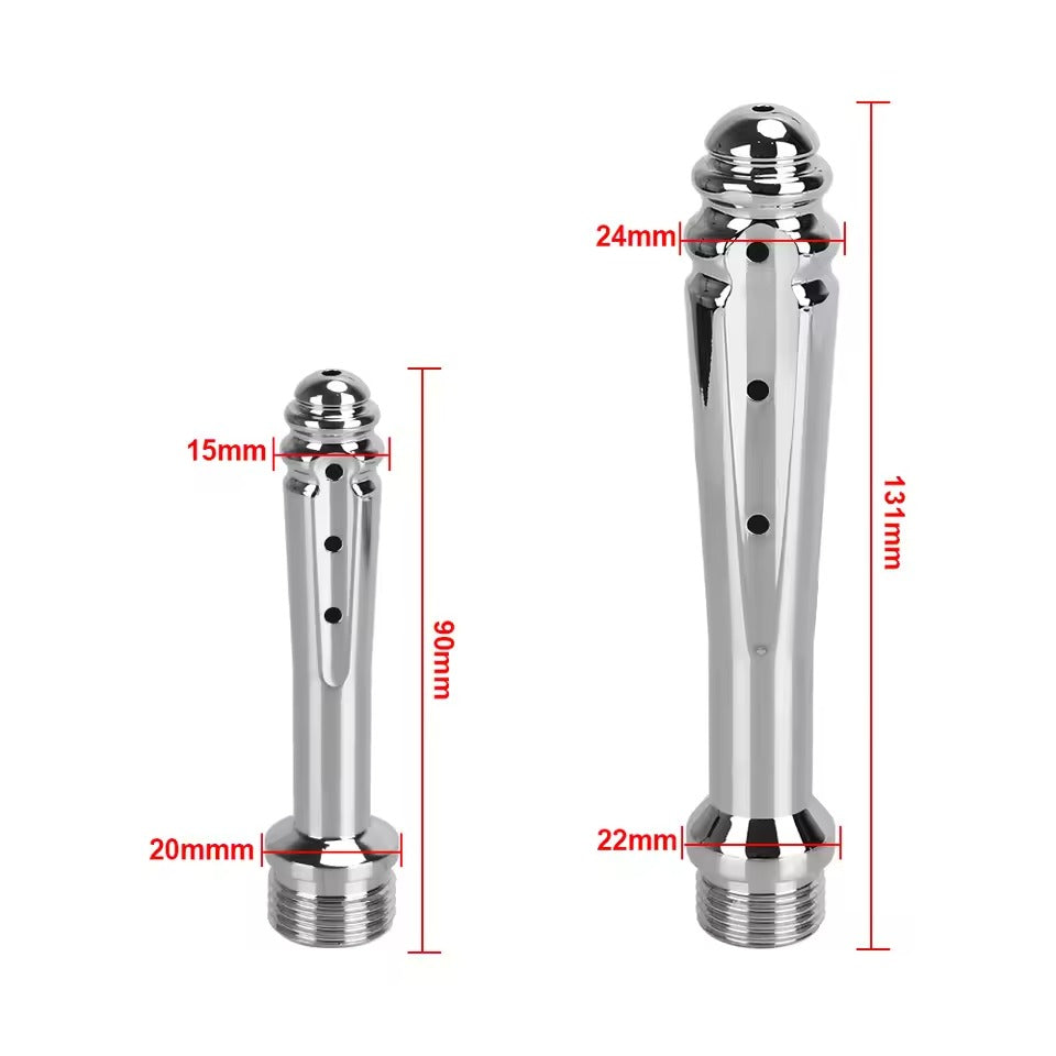 Shower Attachment Anal Washer Nozzle || 7-Hole Butt Plug for Vaginal and Anus Cleaning || Enema Douche for Couples || Bathroom Sex Toy LGBT