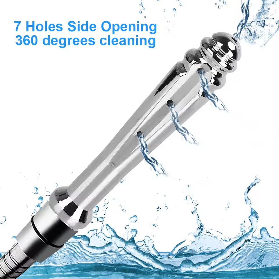 Shower Attachment Anal Washer Nozzle || 7-Hole Butt Plug for Vaginal and Anus Cleaning || Enema Douche for Couples || Bathroom Sex Toy LGBT