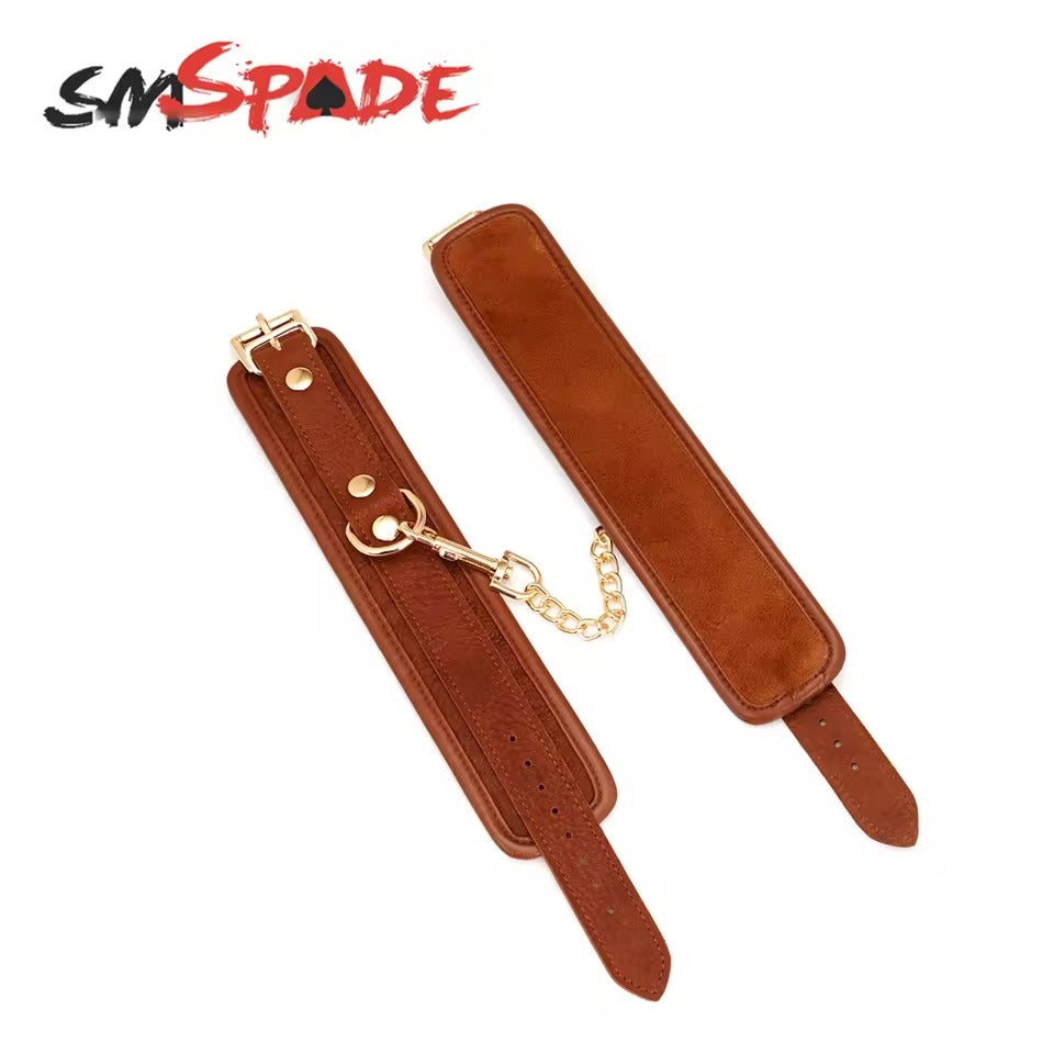 Handcrafted BDSM Bondage Set || Adjustable Neck Choker to Wrist Cuffs || Durable Bedroom Straps Restraint || Kinky Roleplay LGBT Sex Couples