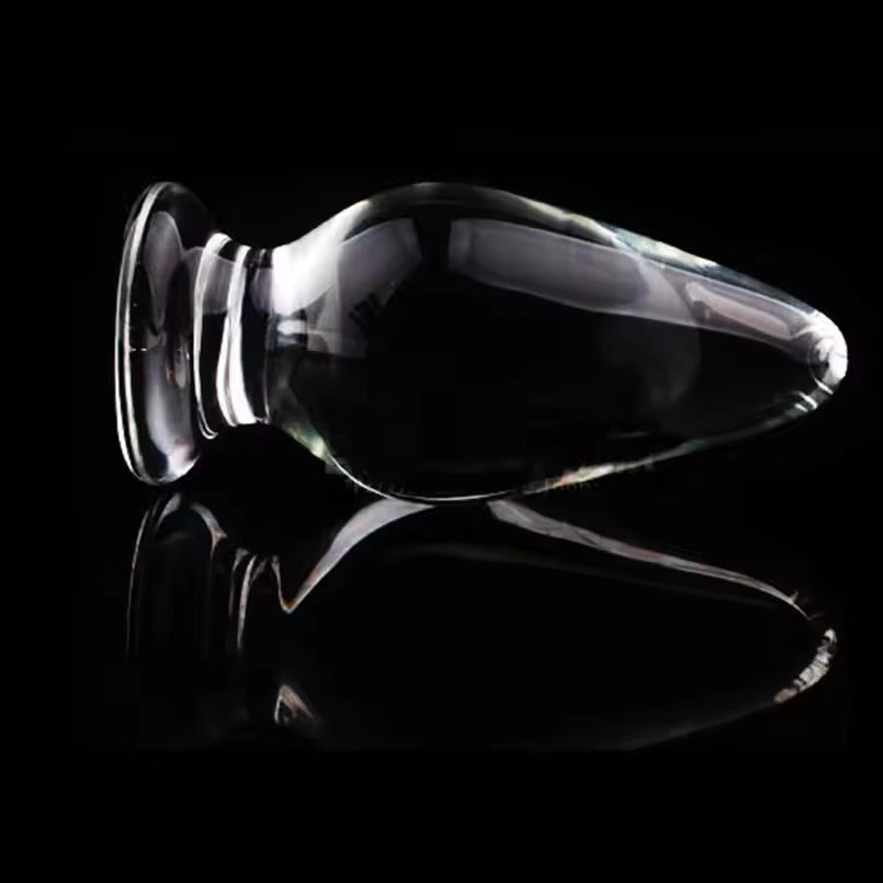 11cm Glass Anal Plug Clear Crystal Large Pointed Ball Anus Butt Plug Sex Toys for Adults Masturbation Foreplay Gay Lesbian