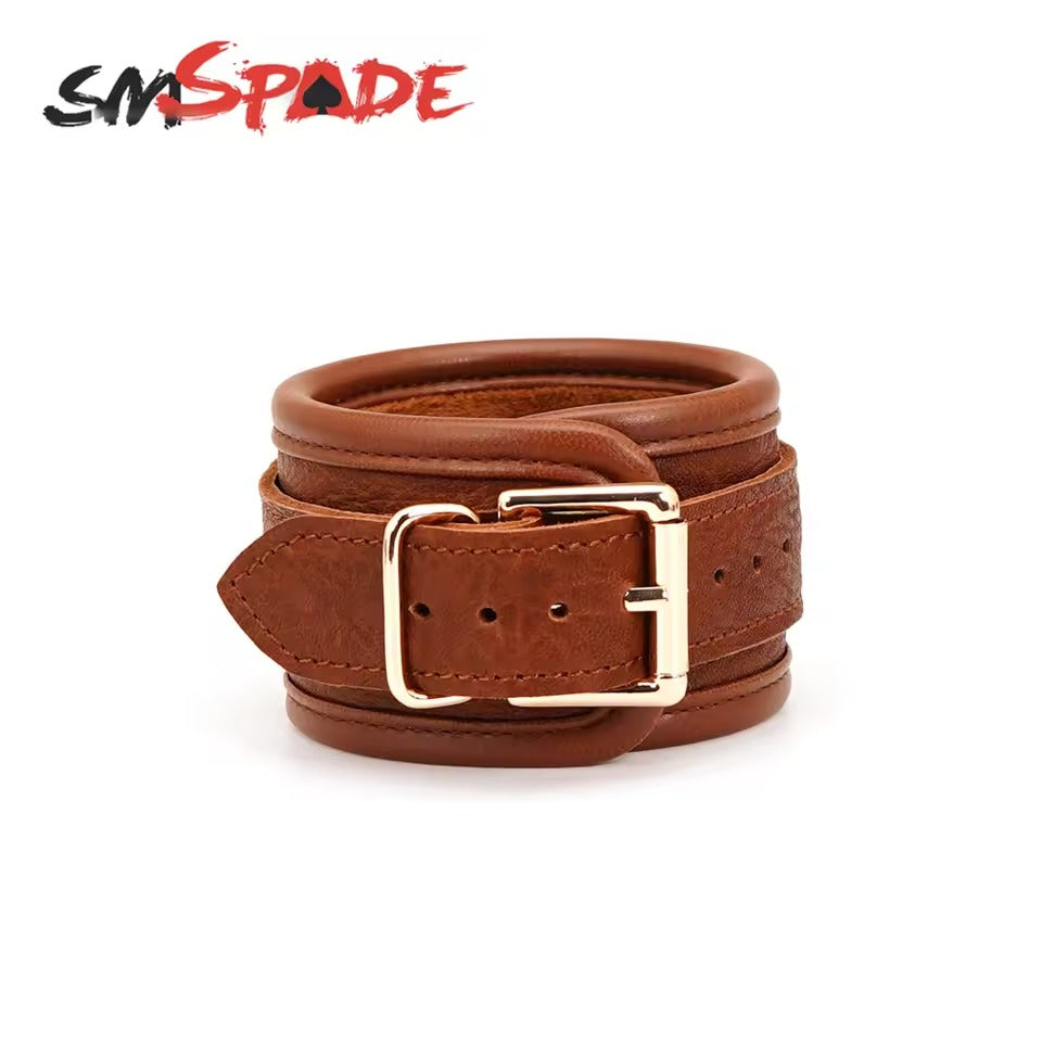 Handcrafted BDSM Bondage Set || Adjustable Neck Choker to Wrist Cuffs || Durable Bedroom Straps Restraint || Kinky Roleplay LGBT Sex Couples