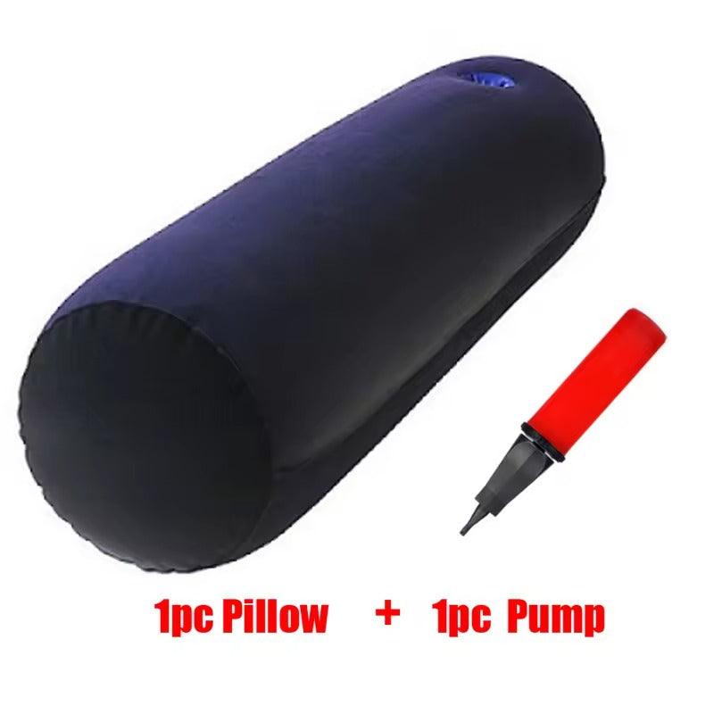 Vibrator Holder Sex Pillow || Inflatable Cylinder Cushion Wedge Dildo Hole || Love Position Aid for Couples || Comfortable Bedroom Furniture