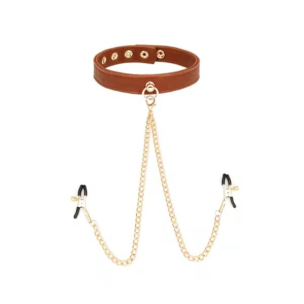 Handcrafted BDSM Bondage Set || Adjustable Neck Choker to Wrist Cuffs || Durable Bedroom Straps Restraint || Kinky Roleplay LGBT Sex Couples