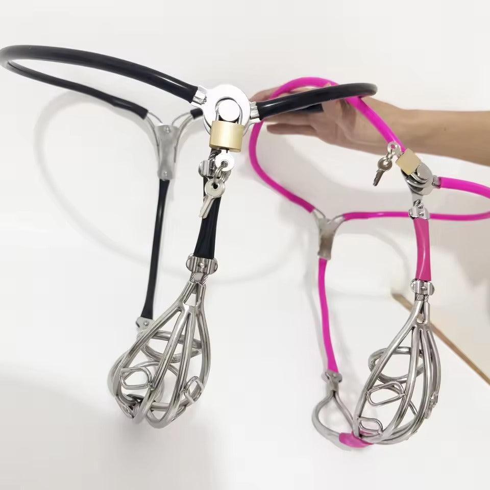 Male Chastity Belt for BDSM, Sex Kink & Plus Size Lingerie Restraint