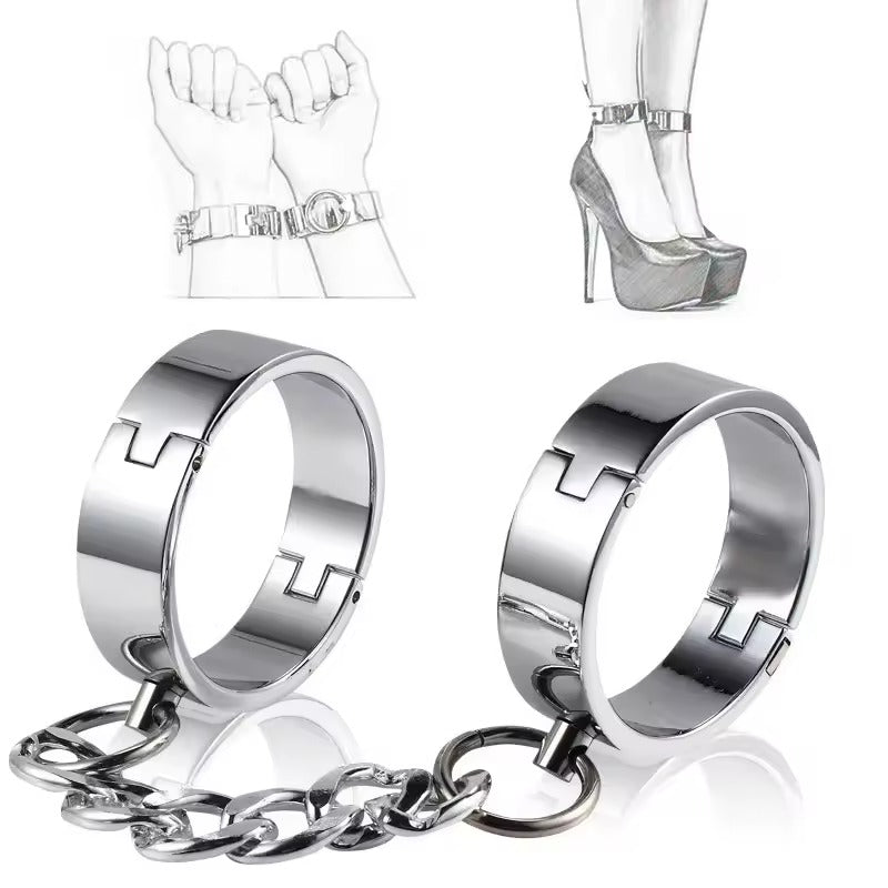 Metal Handcuffs & Ankle Cuffs for BDSM, Kink & Plus Size Lingerie Play