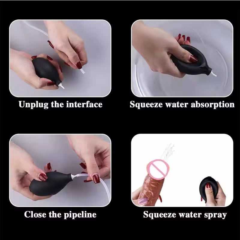 Realistic Squirting Dildo for BDSM, Sex Kink & Plus Size Lingerie Play