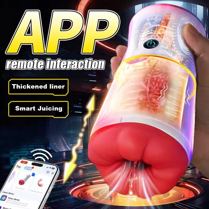 Remote Male Masturbation Cup with Memory Function – App-Controlled
