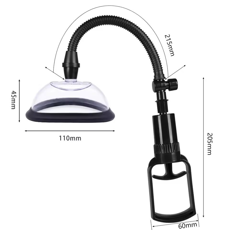 Vacuum Pussy Pump Clit Suction || Women's Enhancement with 2 Cups || Labia Tit Breast Boob Clitoris || Solo & Couple || Discreet Packaging