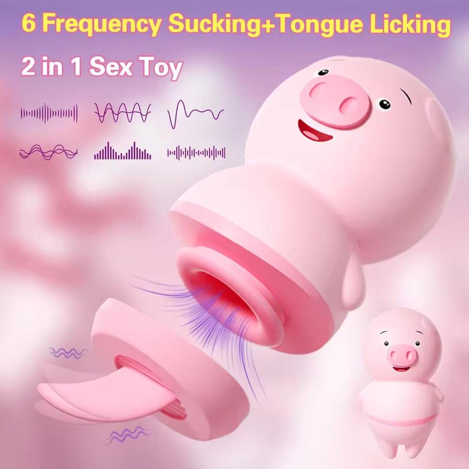 Licking Sucking Pocket Pig Vibrator
