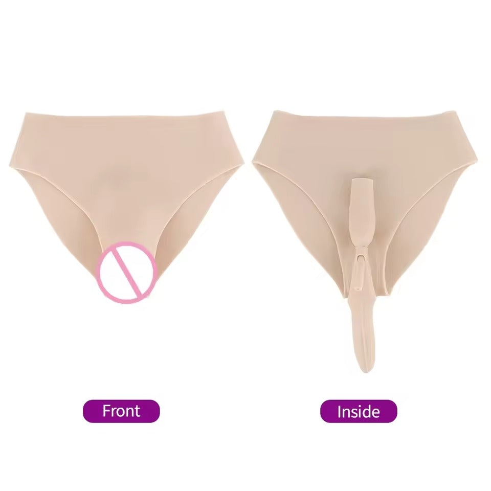 Fake Silicone Vagina Underwear Pants || Crossdresser, Transgender, Dragqueen Cosplay || Queer Sissy Panties || Penis Concealment Public LGBT