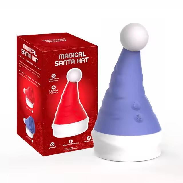 Festive Christmas Hat Dildo Vibrator || Dual G-Spot Clitoral Stimulation || Discreet & Portable Adult Toy || Perfect Couples Holiday Gift