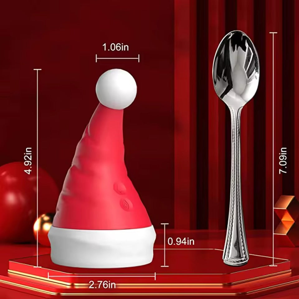 Festive Christmas Hat Dildo Vibrator || Dual G-Spot Clitoral Stimulation || Discreet & Portable Adult Toy || Perfect Couples Holiday Gift