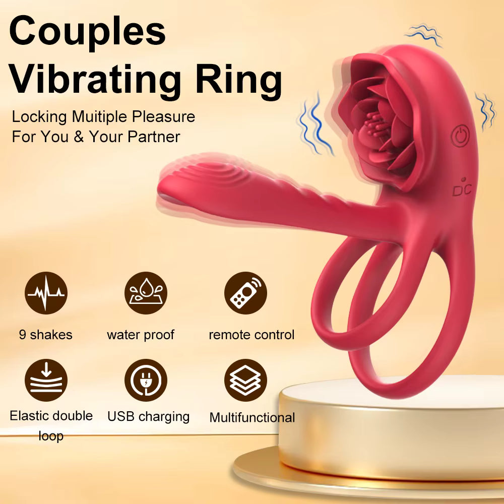 Rose Wearable Vibrator and Cock Ring