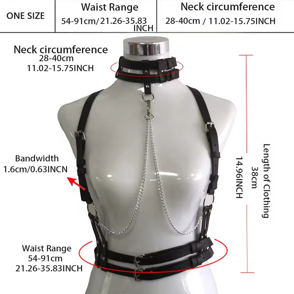 PU Leather Body Harness