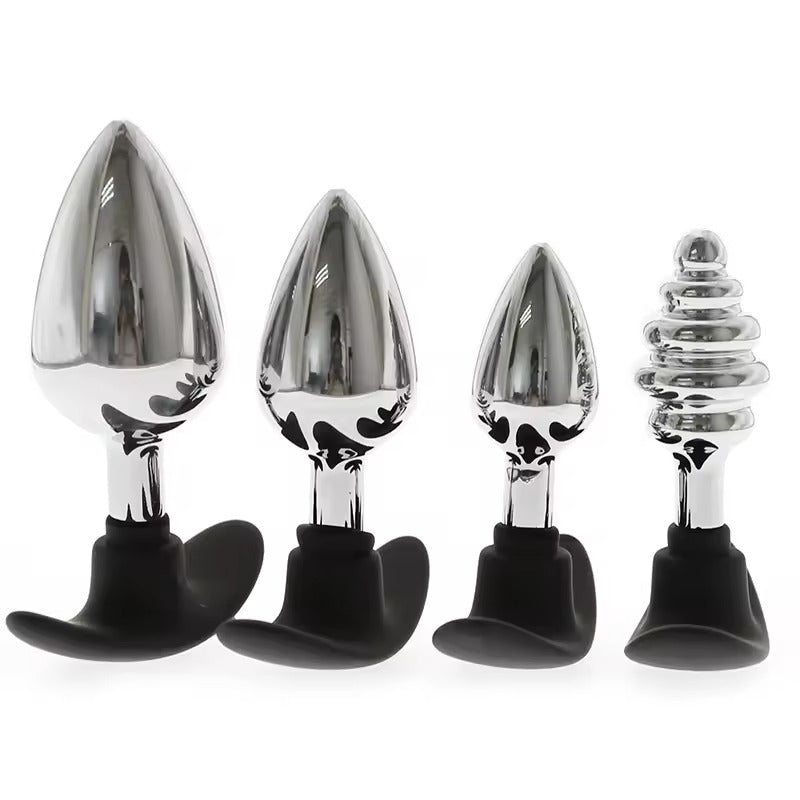 BDSM Metal Anal Plug Stainless Steel Butt Plug Dilator Dildo Massager Spiral Sex Toys Washing Washing Washing Washing