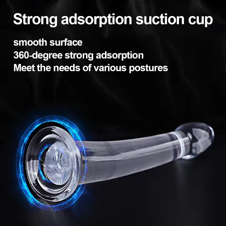 Clear Silicone Dildo with Suction Cup - 3 Sizes