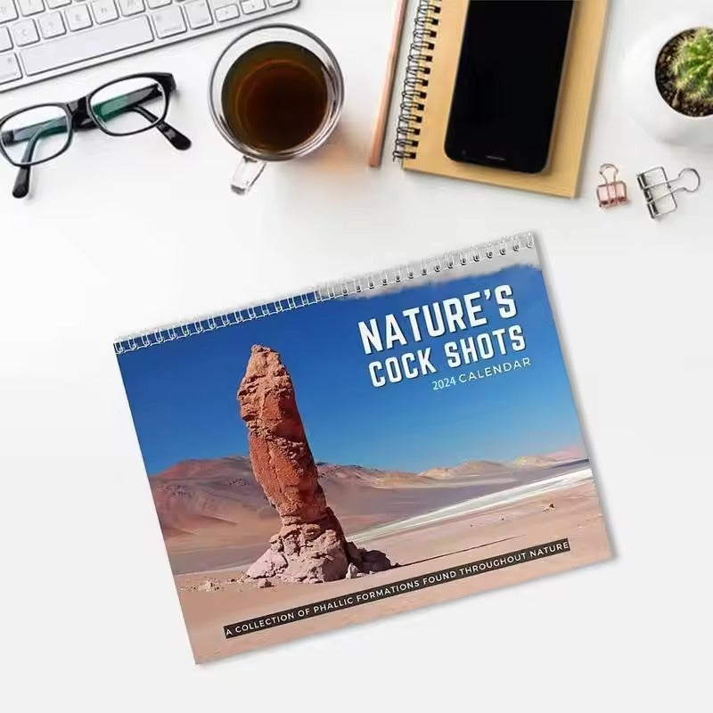 Unique "Nature Dick Pics" 2024 Calendar || Humorous Nature-Themed Wall Calendar || Ideal Christmas & New Year Gift || Funny Natural Cocks