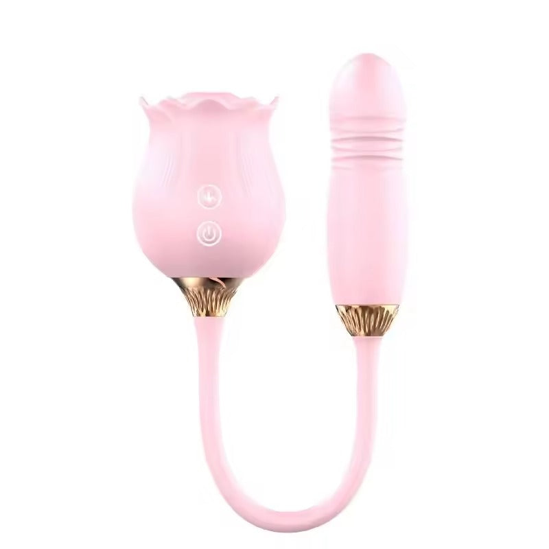 3-in-1 Rose Vibrator with Clit Sucker