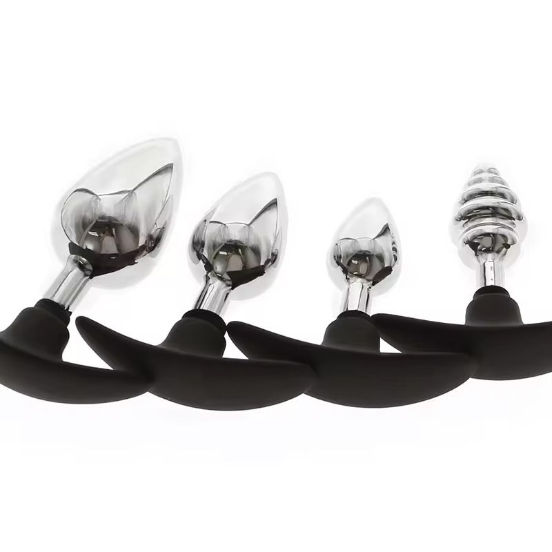 BDSM Metal Anal Plug Stainless Steel Butt Plug Dilator Dildo Massager Spiral Sex Toys Washing Washing Washing Washing