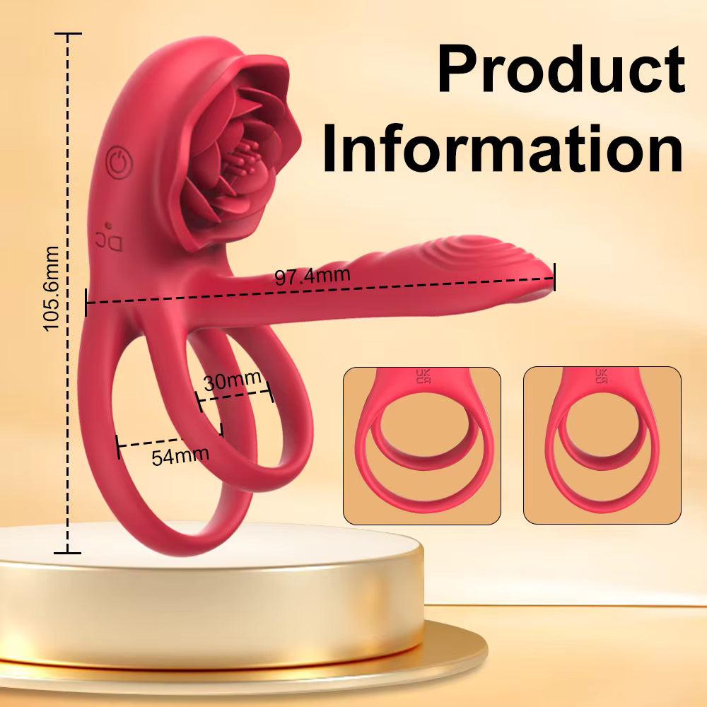 Rose Wearable Vibrator and Cock Ring