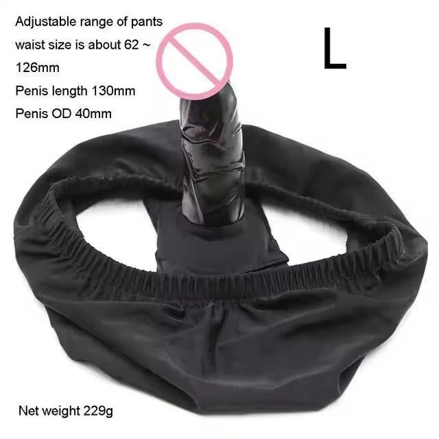 Chastity Panties with Dildo and Anal Plug || Fabric Underwear BDSM Restraint || Adult Sex Toys LGBT Couples || Pegging Solo Public Lesbian