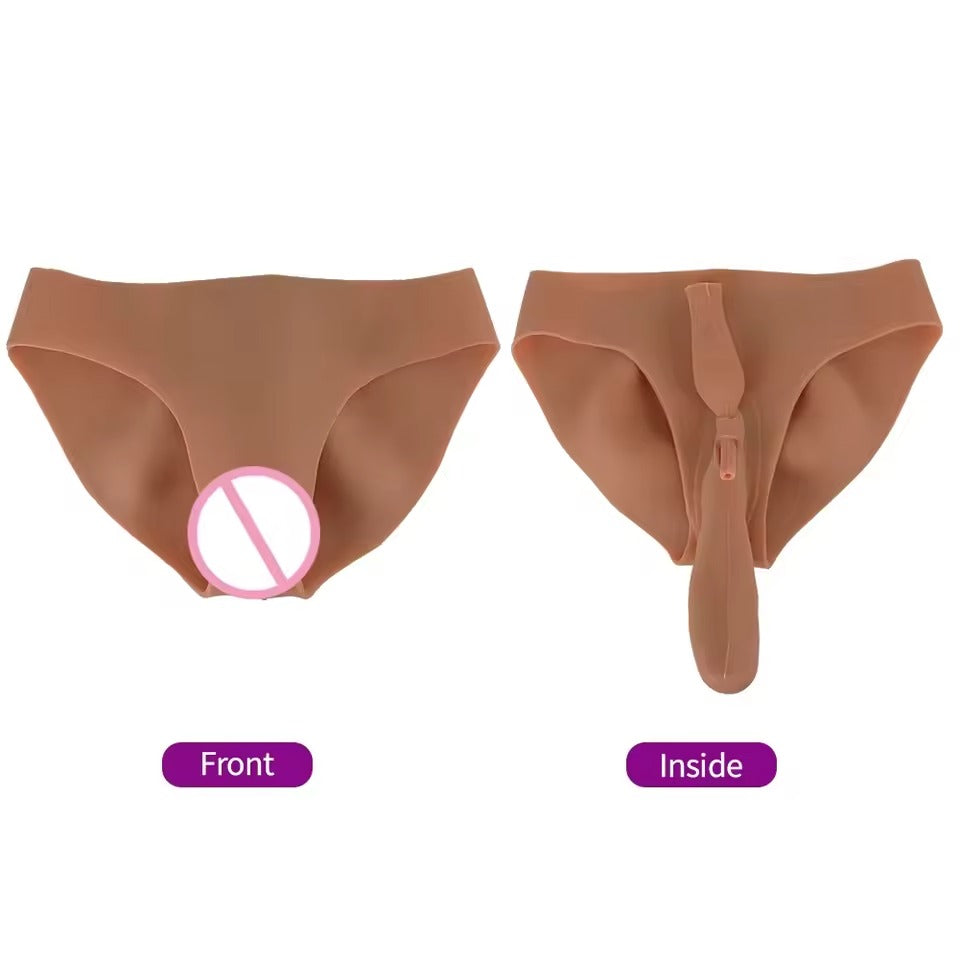 Fake Silicone Vagina Underwear Pants || Crossdresser, Transgender, Dragqueen Cosplay || Queer Sissy Panties || Penis Concealment Public LGBT