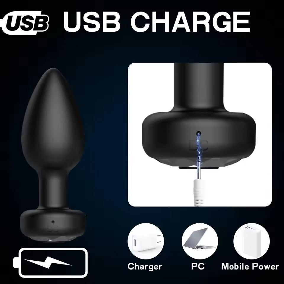 Anal plug adult sex toy with wireless remote control 10 frequency vibration small butt plug for prostate massage vibration 18+