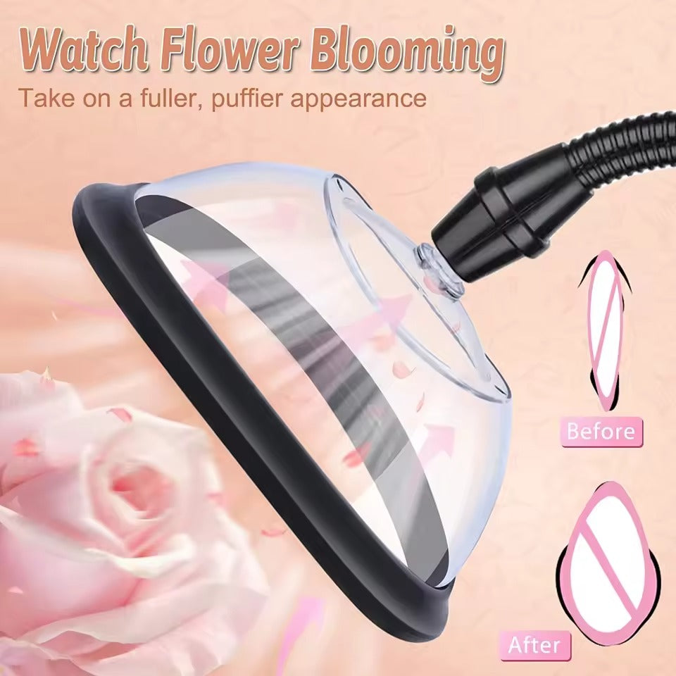 Vacuum Pussy Pump Clit Suction || Women's Enhancement with 2 Cups || Labia Tit Breast Boob Clitoris || Solo & Couple || Discreet Packaging