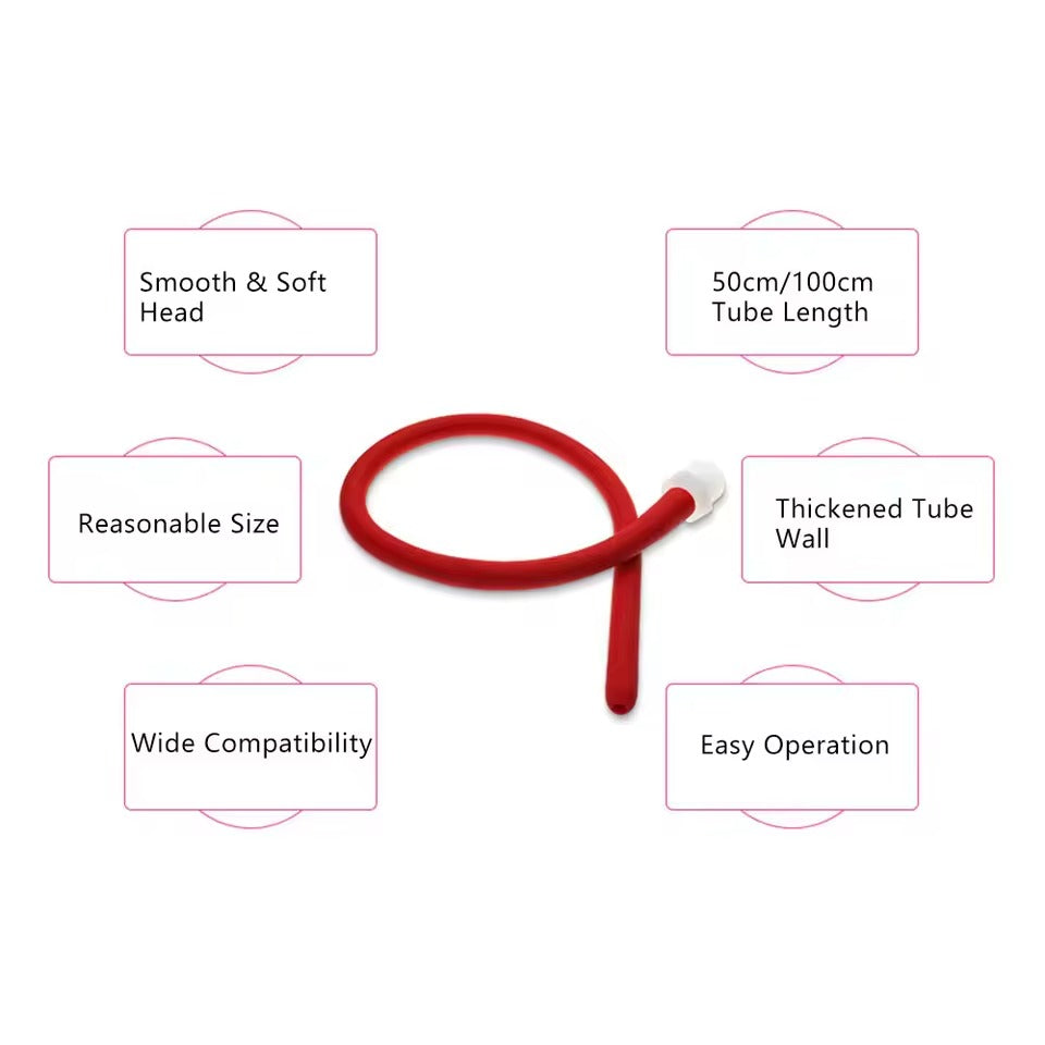 50 to 200cm Fist Anal Douche Gel Hose Silicone Tube Enema Syringe Anal Shower Cleaning Plugs Butt Nostril Tip Faucet Gay Sex Toys