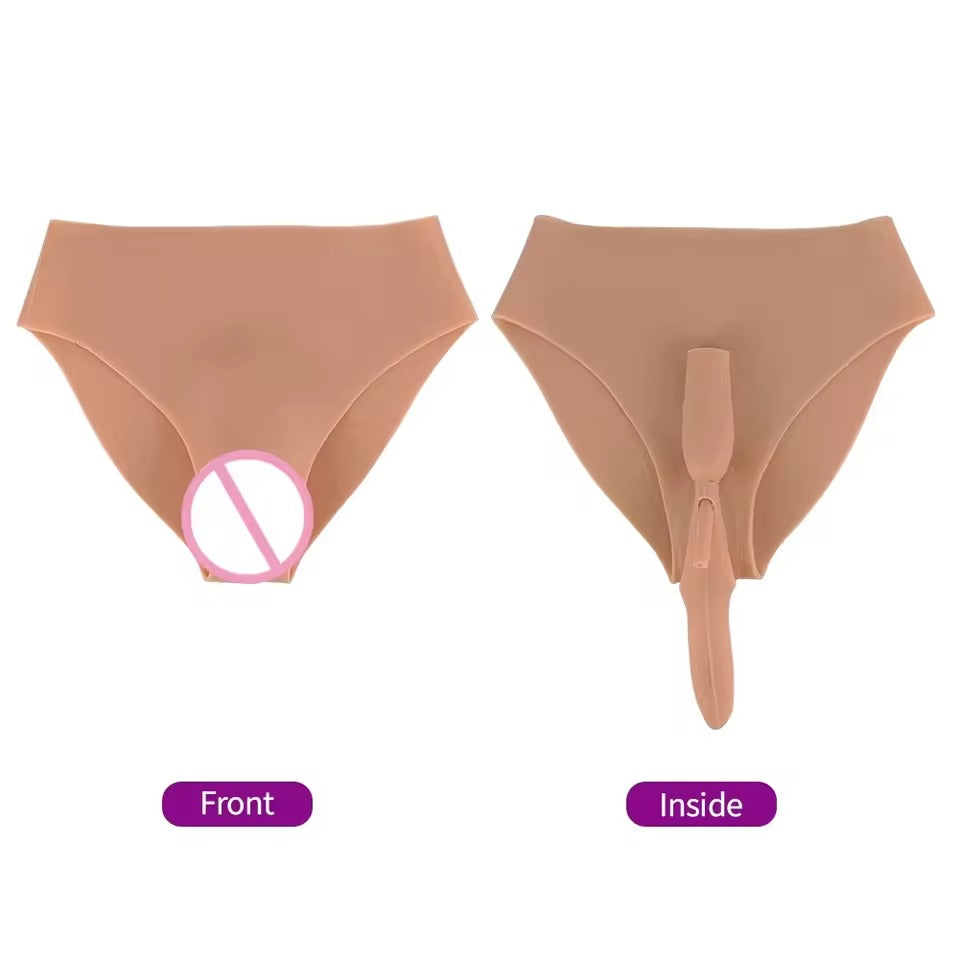 Fake Silicone Vagina Underwear Pants || Crossdresser, Transgender, Dragqueen Cosplay || Queer Sissy Panties || Penis Concealment Public LGBT