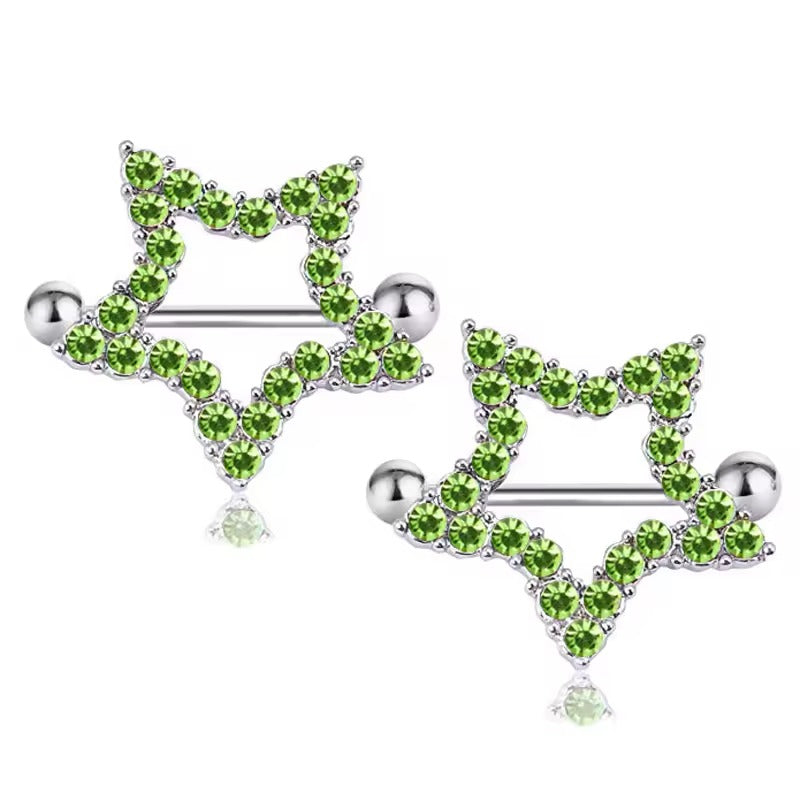 Steampunk Dream Catcher Star Nipple Rings || 1 Pair Nipple Shields || Body Jewelry for Women || Nipple Piercing Accessory || 31mm Bar Length