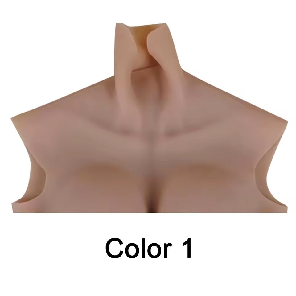 8th Large Realistic Silicone Breast Forms with Air Filled Chest for Men Crossdresser Drag Queen Sissy Cosplay