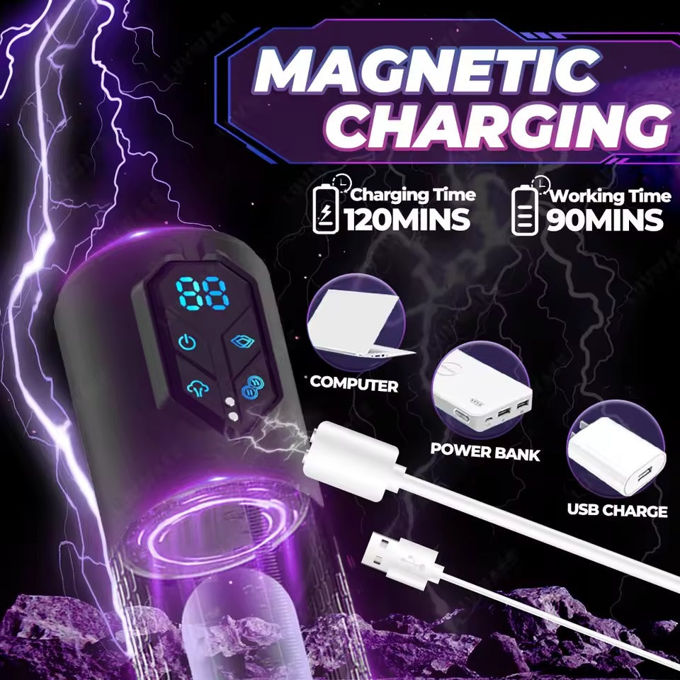 IPX7 Waterproof Penis Pleasure Masturbator || 4 Suction Levels || Intense Pleasure Orgasm for Men || Enhanced Suction Masturbator Toy