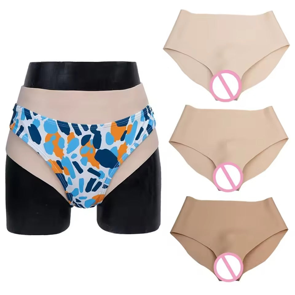 Fake Silicone Vagina Underwear Pants || Crossdresser, Transgender, Dragqueen Cosplay || Queer Sissy Panties || Penis Concealment Public LGBT
