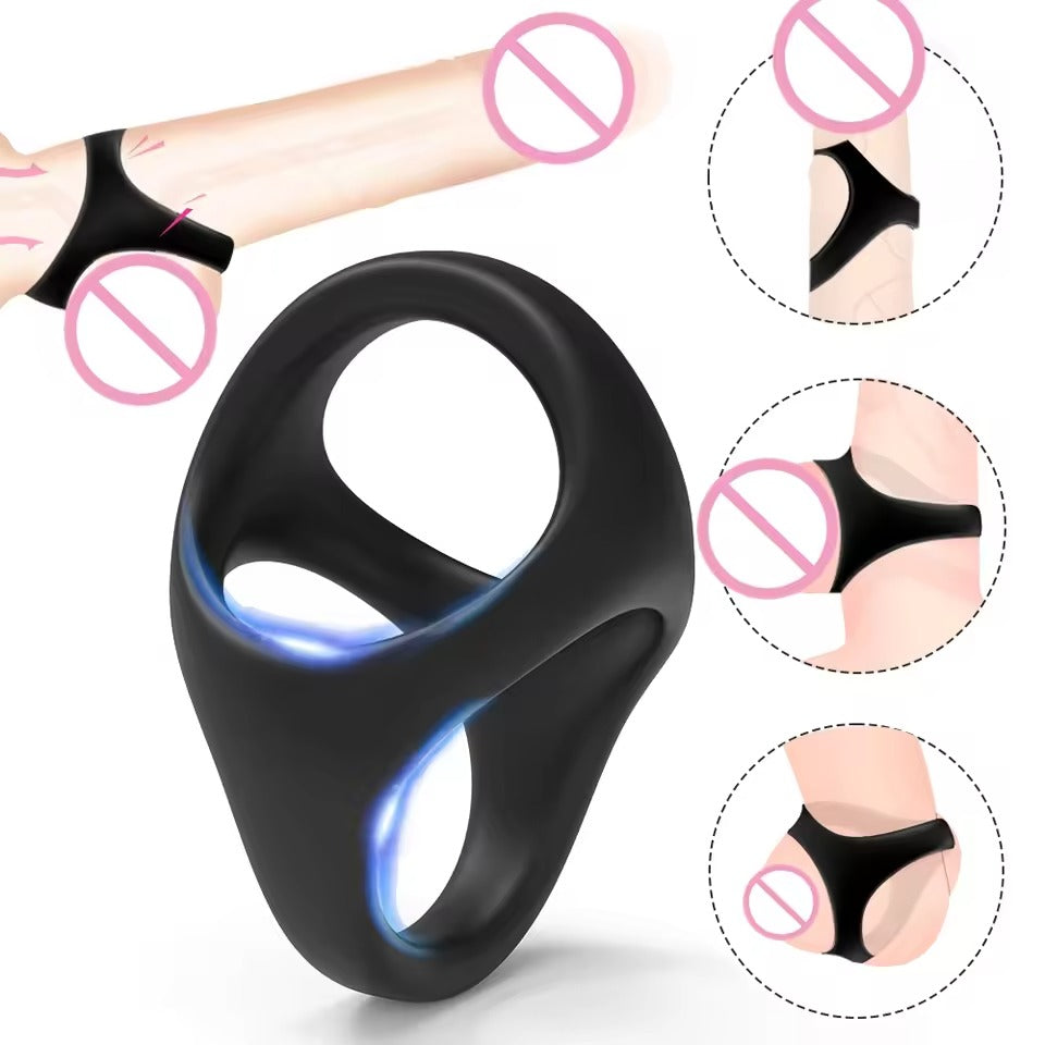 Silicone Penis Ring Set || Reusable Cock Rings for Men || Enhancer Rings - Prolonged Experience || Various Sizes, Bedroom Bed Restraints Gay