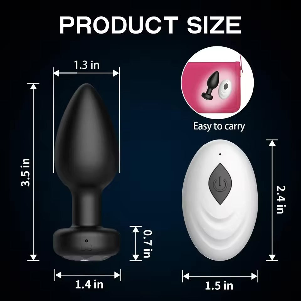 Anal plug adult sex toy with wireless remote control 10 frequency vibration small butt plug for prostate massage vibration 18+